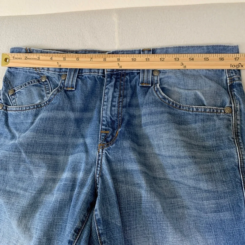 Rock &‎ Republic Men's Neil Straight Leg Denim Jeans Light Wash Blue Size 34x30